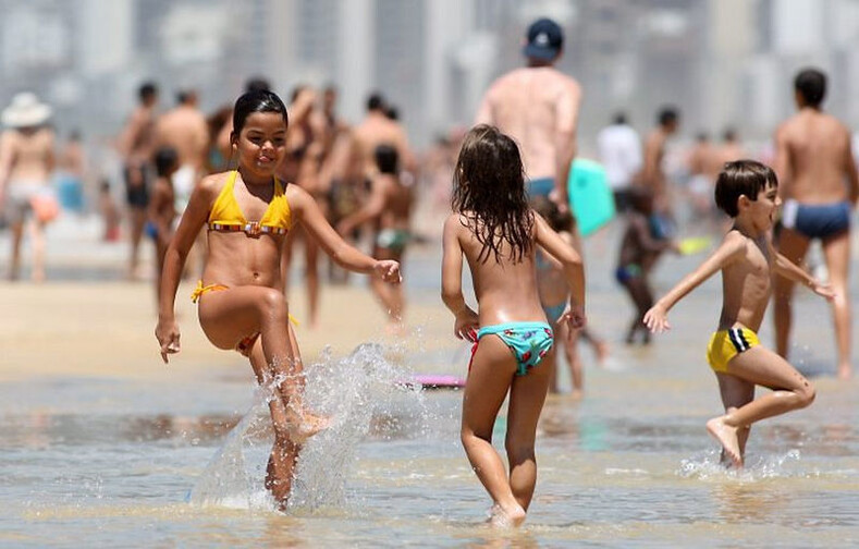 Nudist Family Dancing