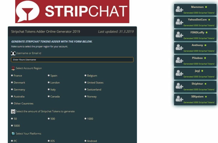 stripchat hack tokens